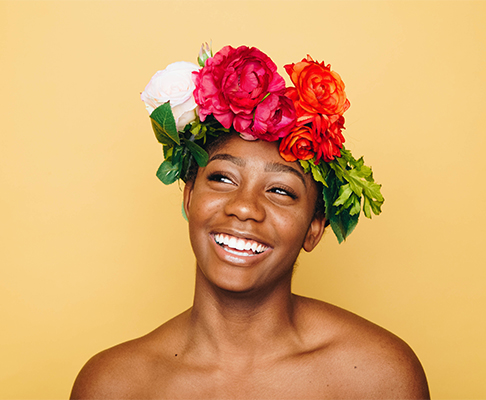 Woman smiling