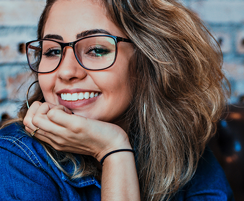 Woman smiling