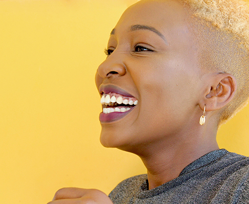 Woman smiling