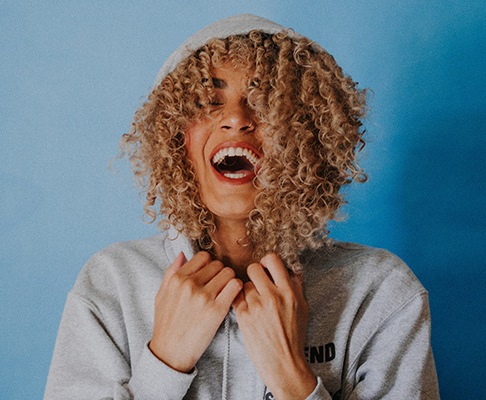 Woman laughing