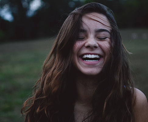Woman laughing